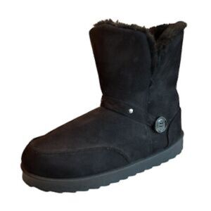 Cloudwalkers Faux Fur Slip On Boot Size 9 Black